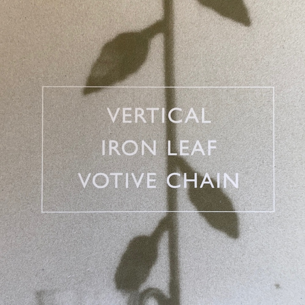Illuminations vertical iron leaf votive chain